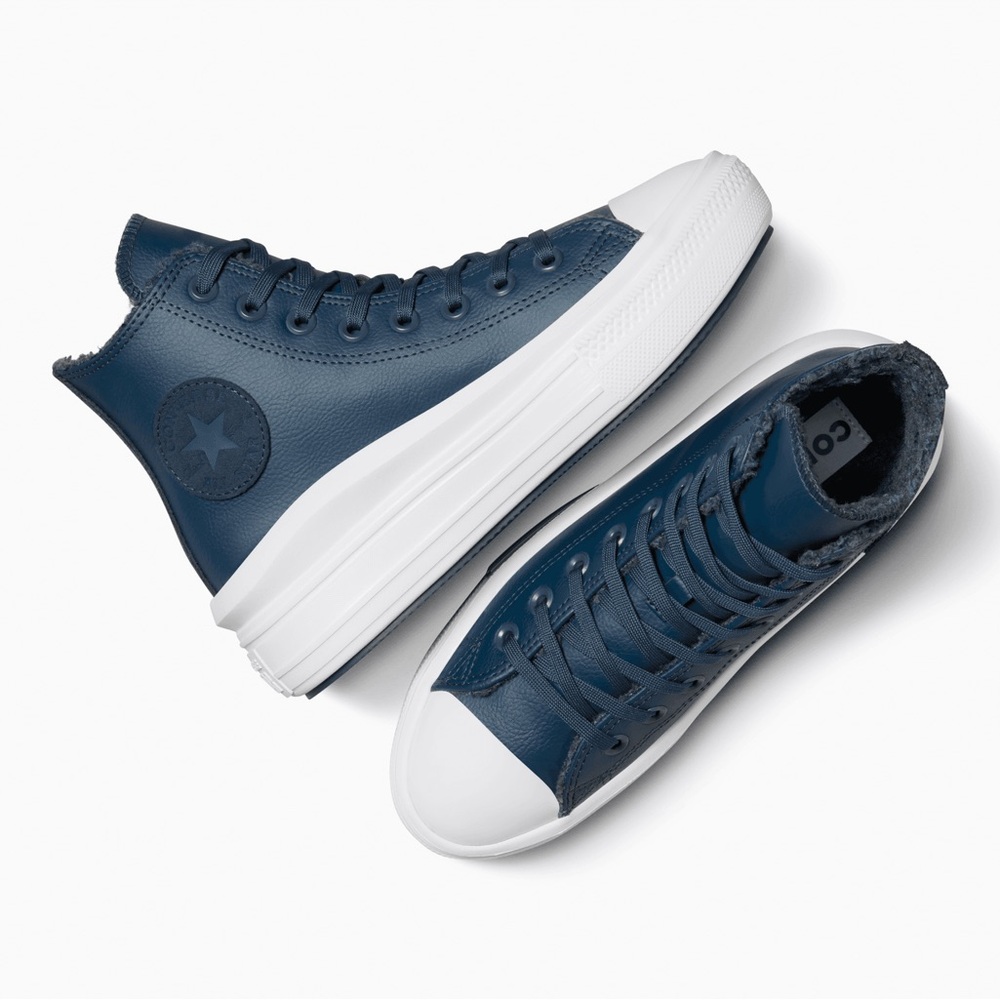 Chuck Taylor All Star Move Platform Faux Fur navy